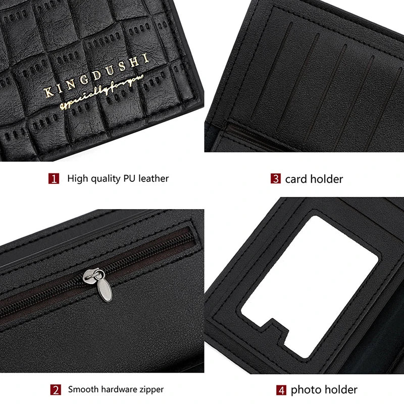 New Long Men Wallets Clutch Bags Crocodile Pattern Card Holder Retro Male Purses High Quality Large Capacity Simple Men's Wallet