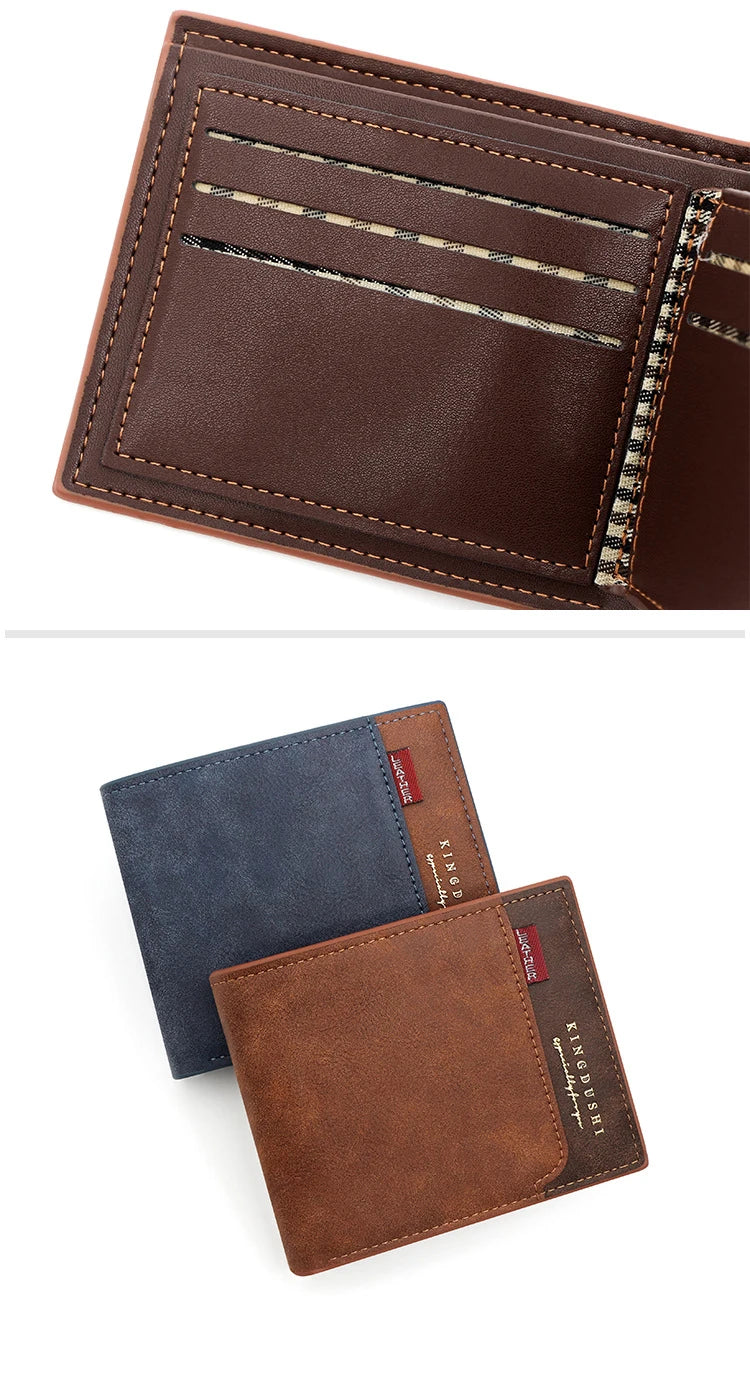 Short Wallets High Quality Classic Card Holder Simple Male Purse Zipper Coin Pocket Men Money Clips