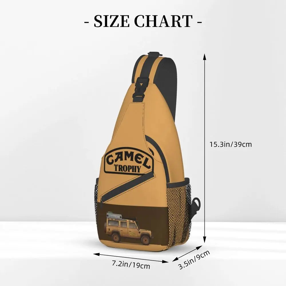 حقيبة ظهر مخصصة للرجال من Camel Trophy Defender 110 Sling Chest Bag Crossbody Shoulder Backpack للسفر اليومي