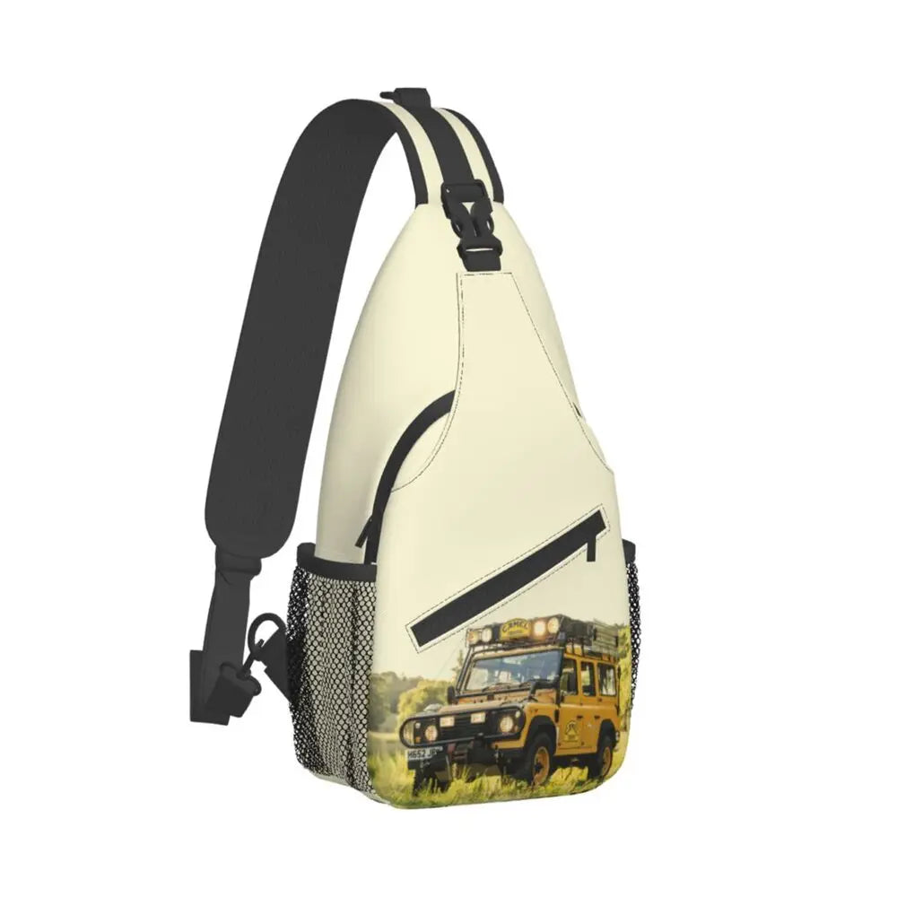 حقيبة ظهر مخصصة للرجال من Camel Trophy Defender 110 Sling Chest Bag Crossbody Shoulder Backpack للسفر اليومي