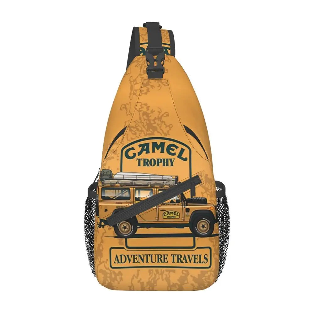 حقيبة ظهر مخصصة للرجال من Camel Trophy Defender 110 Sling Chest Bag Crossbody Shoulder Backpack للسفر اليومي