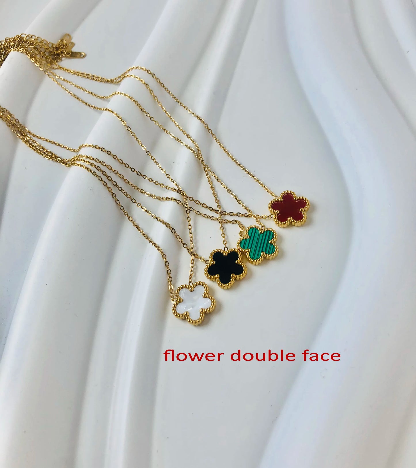 New Design Gold Plated Stainless Steel 316L Plant Flower Bracelet With Crystal Five Leaf Petals Women's Luxury Gifts Clover