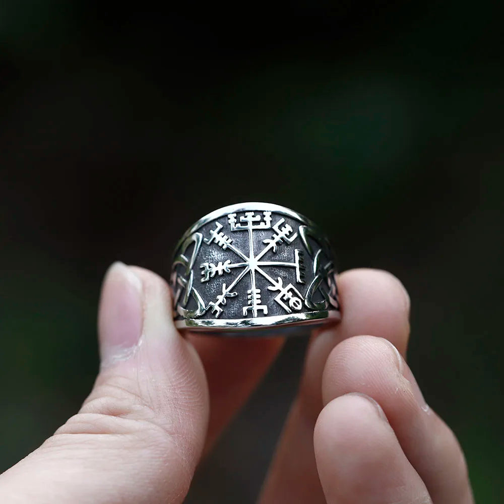 NEW Men's 316L stainless-steel rings Vintage Viking Nordic Slavic Pagan Amulet Finger fashion Jewelry Gift