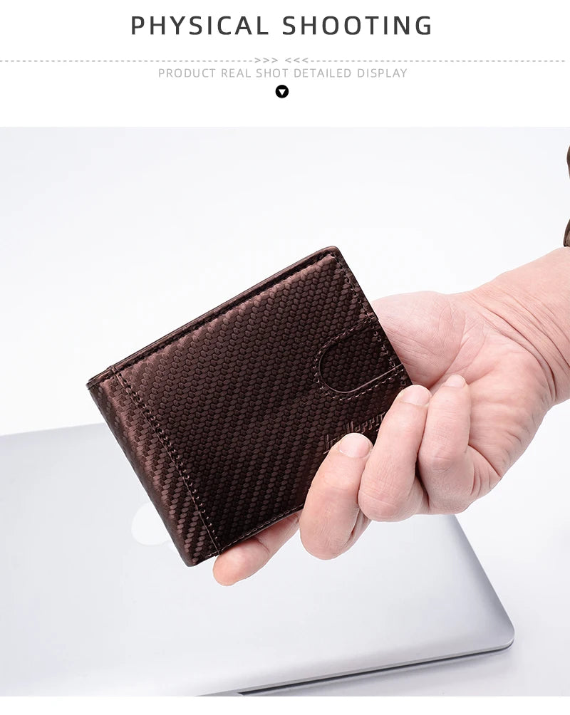 Engraving New Men Wallets RFID Card Holder Simple Slim Male Wallet Small Credit Card Cover Man Purses