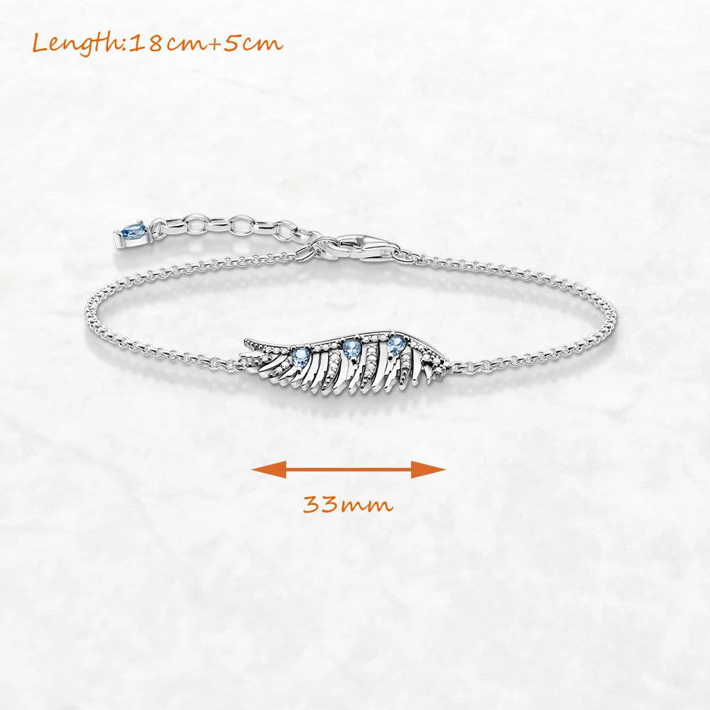 Phoenix Wing Bracelet Brand New Link Chain 925 Sterling Silver Bohemia Jewelry Gift For Women