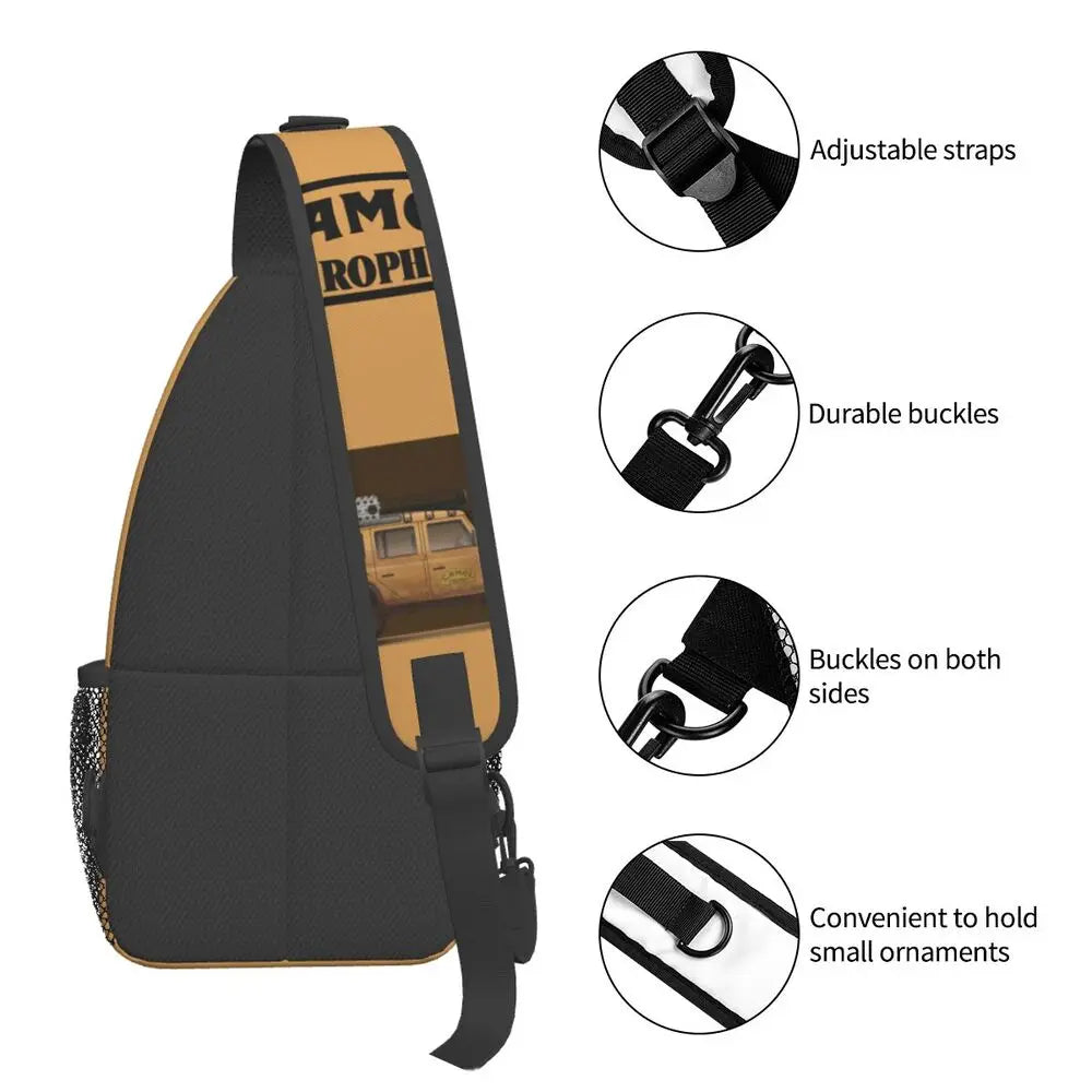 حقيبة ظهر مخصصة للرجال من Camel Trophy Defender 110 Sling Chest Bag Crossbody Shoulder Backpack للسفر اليومي