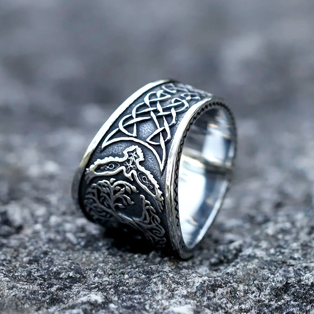 NEW Men's 316L stainless steel rings viking Amulet Tree of life ring for teens fashion Jewelry for gift