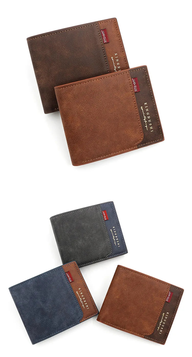 Short Wallets High Quality Classic Card Holder Simple Male Purse Zipper Coin Pocket Men Money Clips