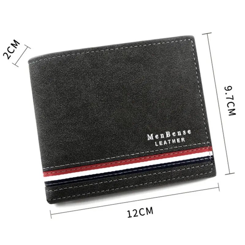 Wallets Zipper Coin Pocket Slim Card Holder Engraved Luxury Male Purses High Quality PU Leather Men's Wallet