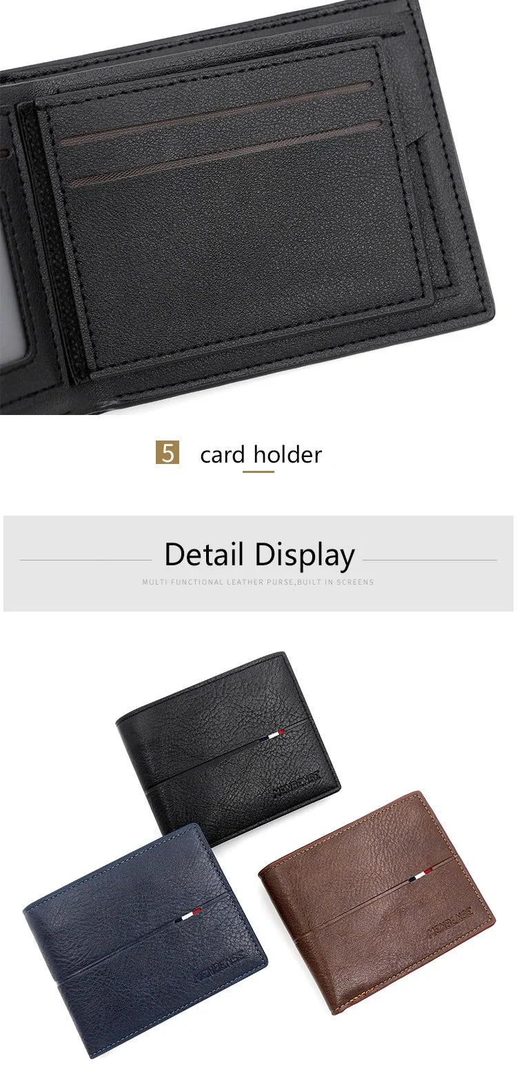 Engraving Men Wallets New Short Zipper Card Holder Quality Male Purse Simple Slim Coin Pocket PU Leather Men's Wallet