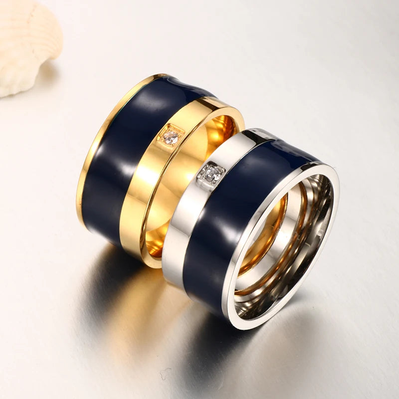 Enamel Round Roman Numeral Ring For Women Girl Couple Stainless Steel 8mm Shells Finger Rings Popularity Gold Color Jewelry New