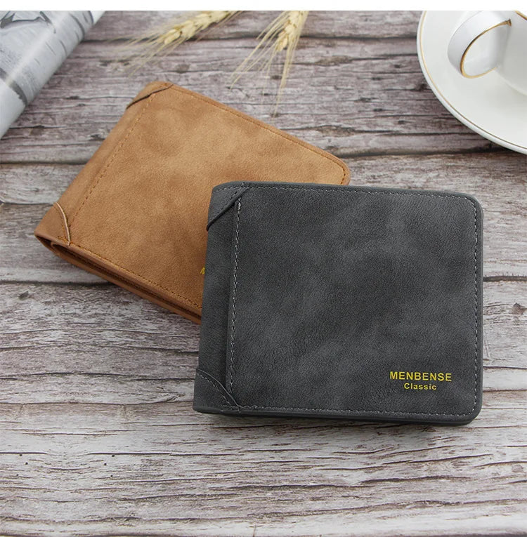 New Wallets Slim Card Holder Photo Holder Male Engraved Wallet Small Classic Zipper Coin Pocket Square Men Purses