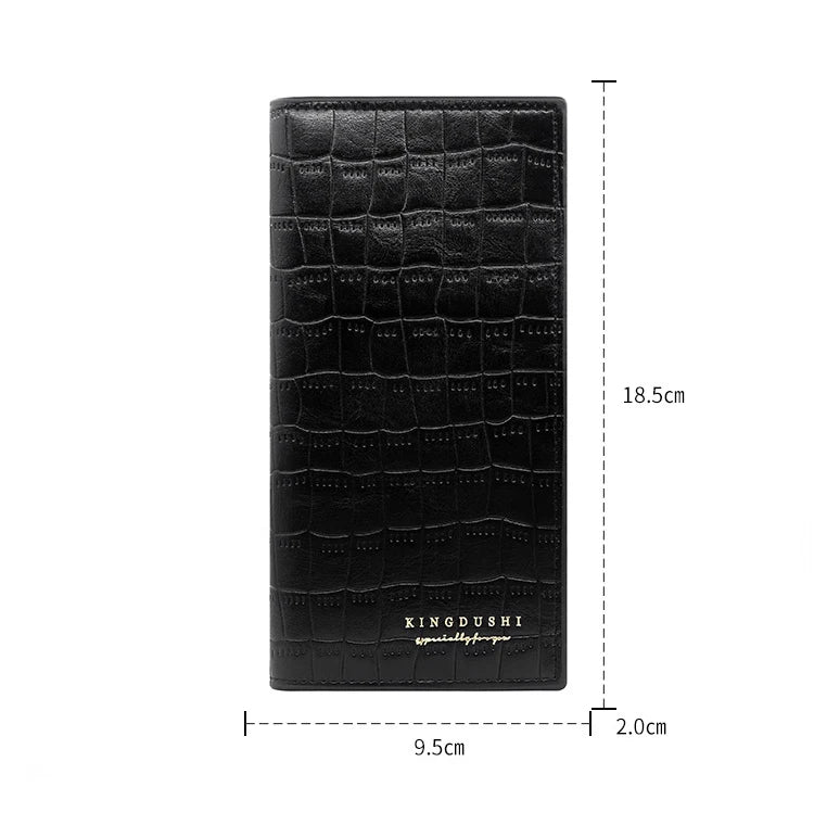 New Long Men Wallets Clutch Bags Crocodile Pattern Card Holder Retro Male Purses High Quality Large Capacity Simple Men's Wallet