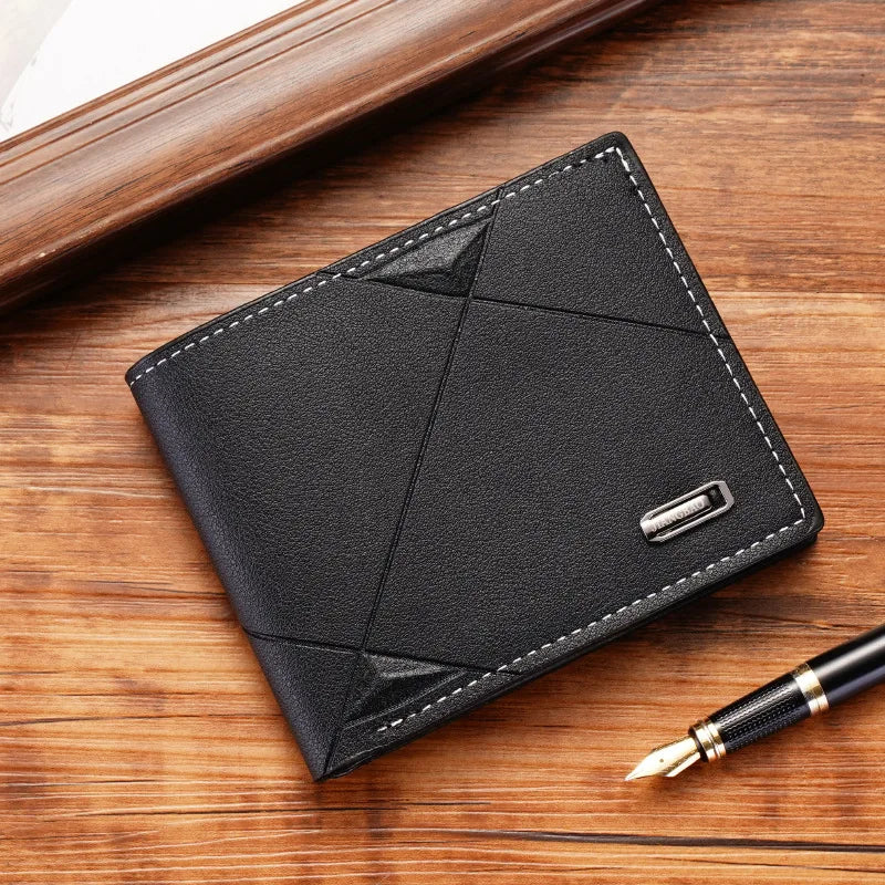 Wallet With Multiple Card Slots Short Wallet Thin Style Soft Slim Card Holder Zipper Coin Pocket Mens Wallet Holder Purses