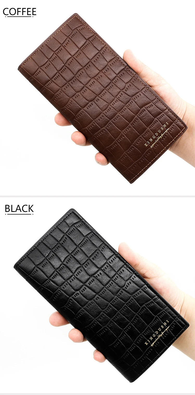 New Long Men Wallets Clutch Bags Crocodile Pattern Card Holder Retro Male Purses High Quality Large Capacity Simple Men's Wallet