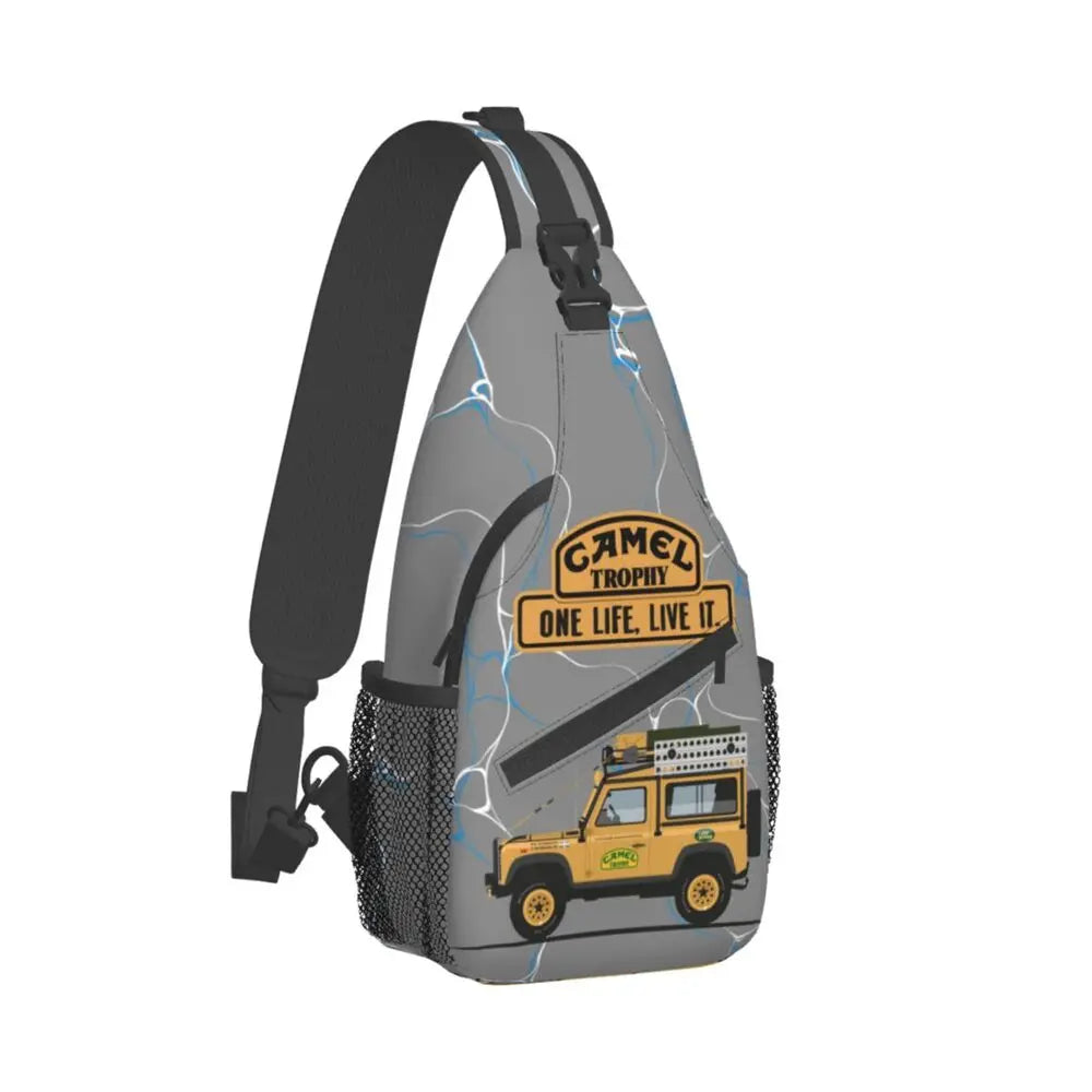 حقيبة ظهر مخصصة للرجال من Camel Trophy Defender 110 Sling Chest Bag Crossbody Shoulder Backpack للسفر اليومي