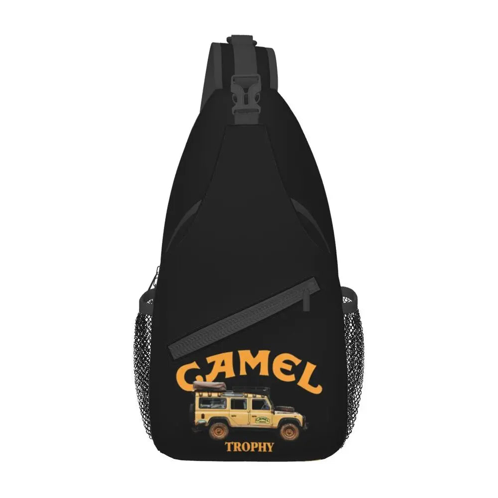 حقيبة ظهر مخصصة للرجال من Camel Trophy Defender 110 Sling Chest Bag Crossbody Shoulder Backpack للسفر اليومي