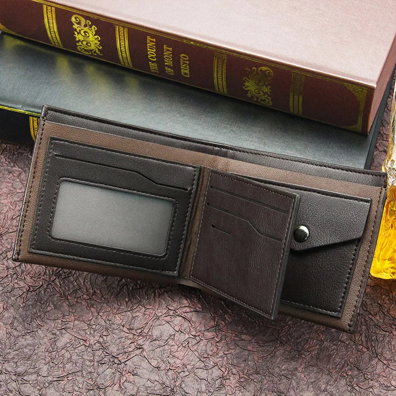 New Wallets Small Card Holder Photo Customized Male Purses Classic Coin Pocket Luxury Men's Wallet