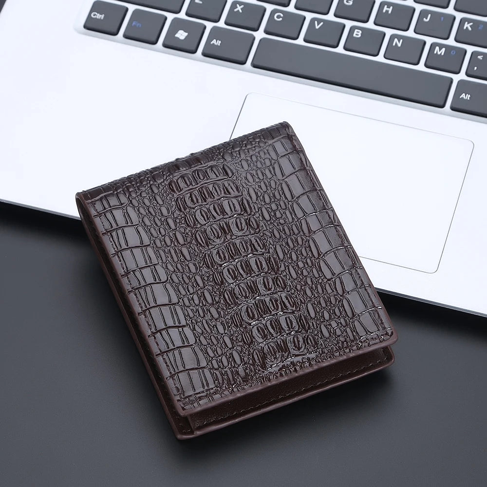 New Wallets Crocodile Pattern Brand Card Holder Men's Wallet Small Coin Pocket Photo Holder Male Purse