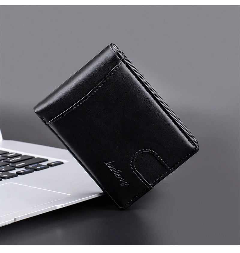 Engraving New Men Wallets RFID Card Holder Simple Slim Male Wallet Small Credit Card Cover Man Purses