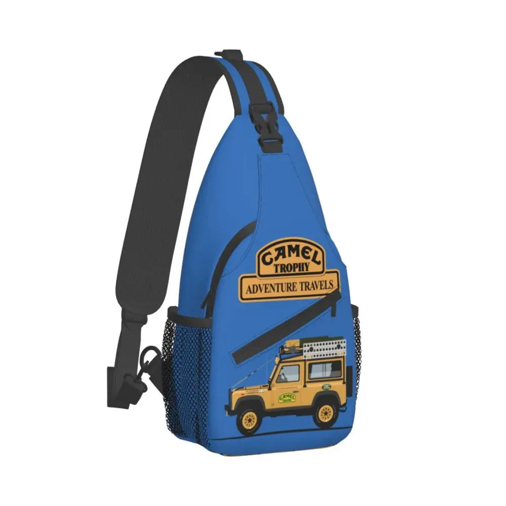 حقيبة ظهر مخصصة للرجال من Camel Trophy Defender 110 Sling Chest Bag Crossbody Shoulder Backpack للسفر اليومي